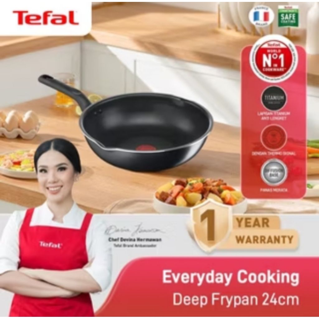 Tefal Everyday Cooking Deep Frypan 24 cm