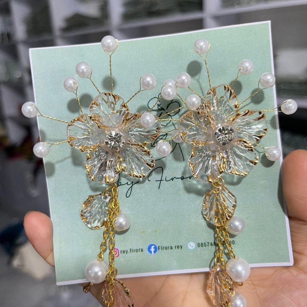 bros bunga mawar emas juntai