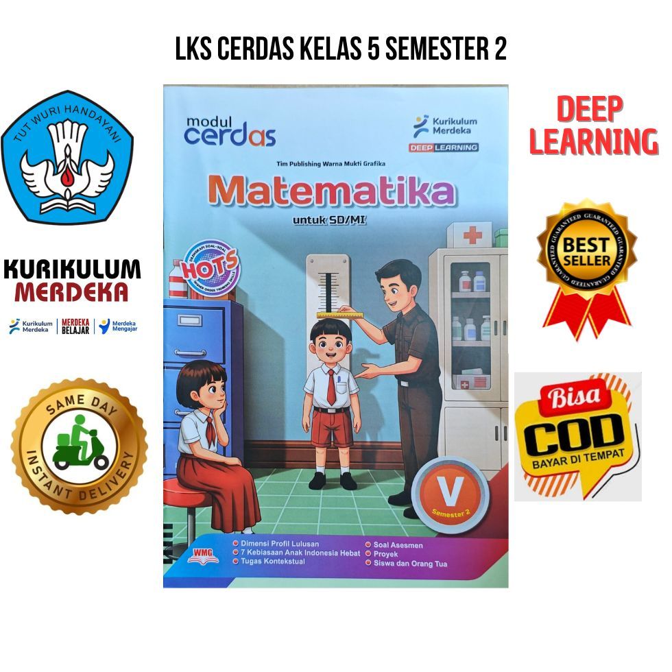 Lks Cerdas Matematika Kelas 5 Smt 2 Kurmer  Terbaru Murah