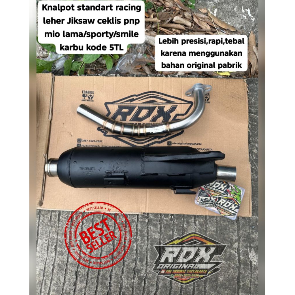 Knalpot Standart Racing Leher Jiksaw Pnp Mio Lama,Sporty,Smile