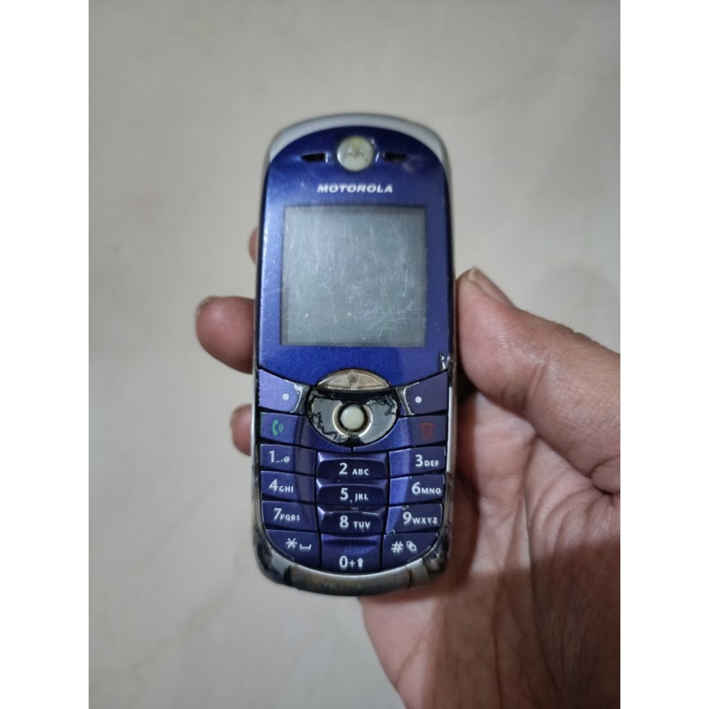 Motorola C651 Blue Biru Bahan Gambling Retro Nyala Normal Original Mulus Unik Antik Speaker Bass Ste