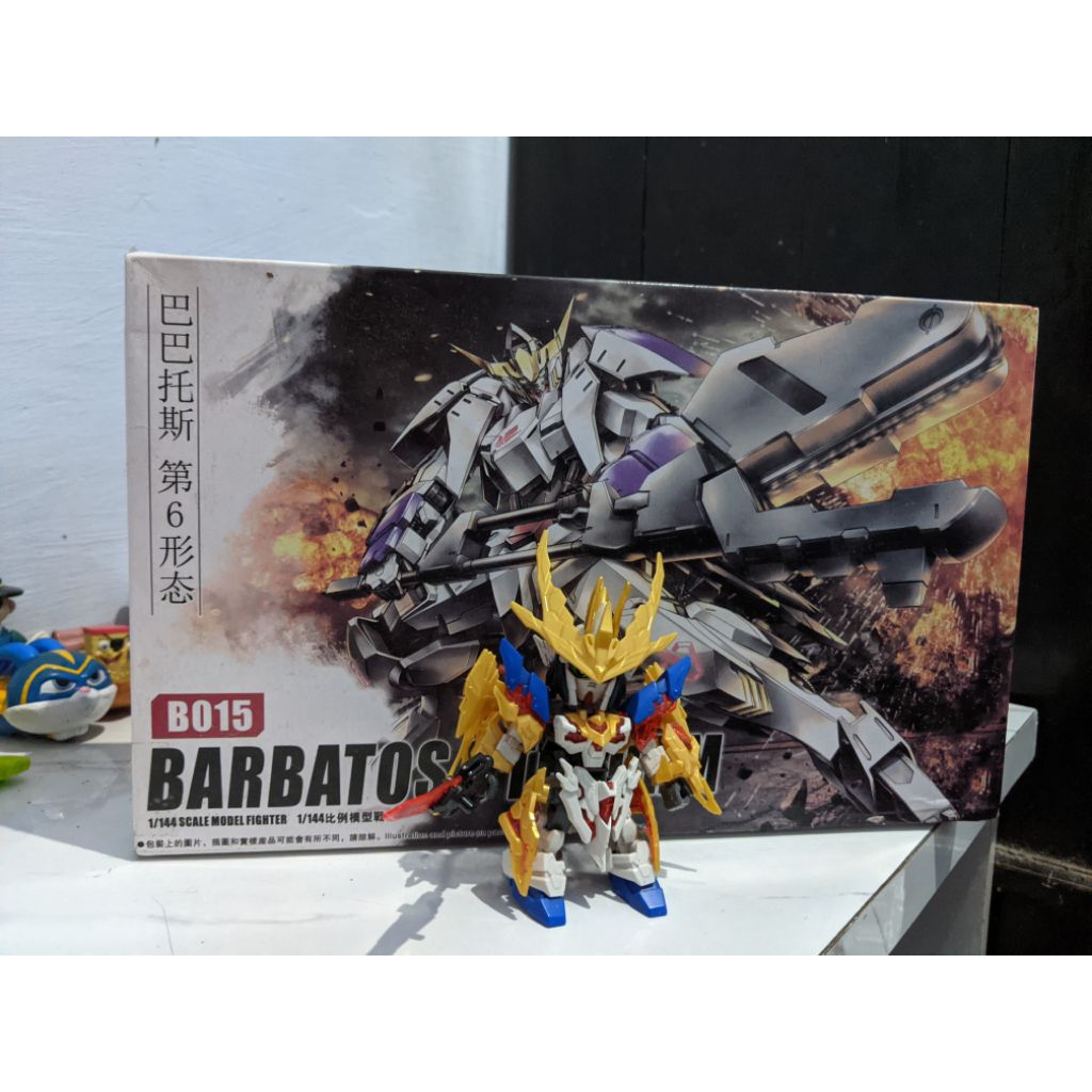 Gundam Barbatos SD Bandai sudah rakit+Barbatos HG Bootleg belum rakit