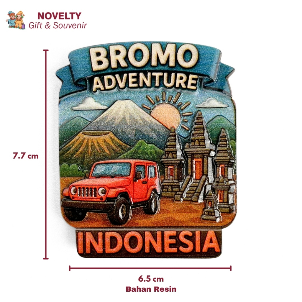 Souvenir Magnet Kulkas Bromo Adventure Oleh oleh Jawa Timur Negara Indonesia
