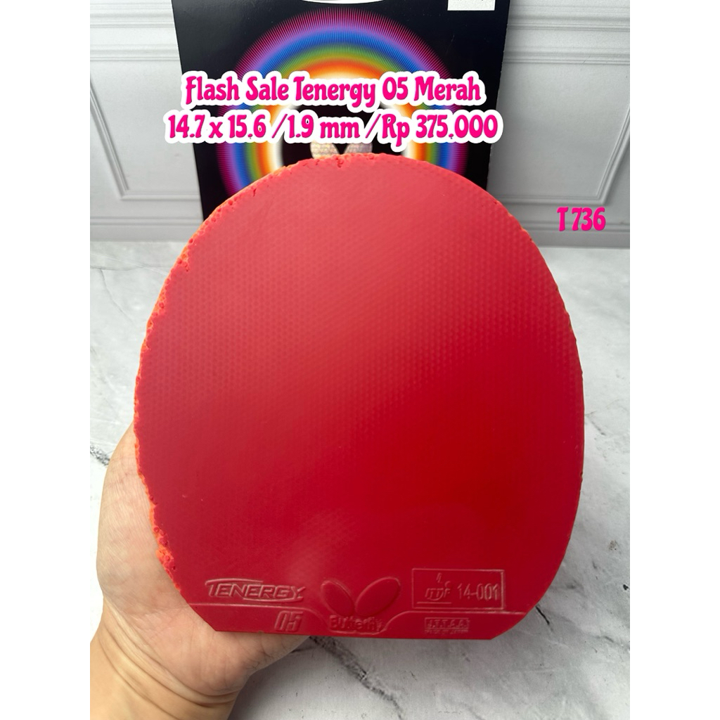 SECOND KARRT PINGPONG TENIS MEJA TENERGY 05 MERAH ORIGINAL JEPANG