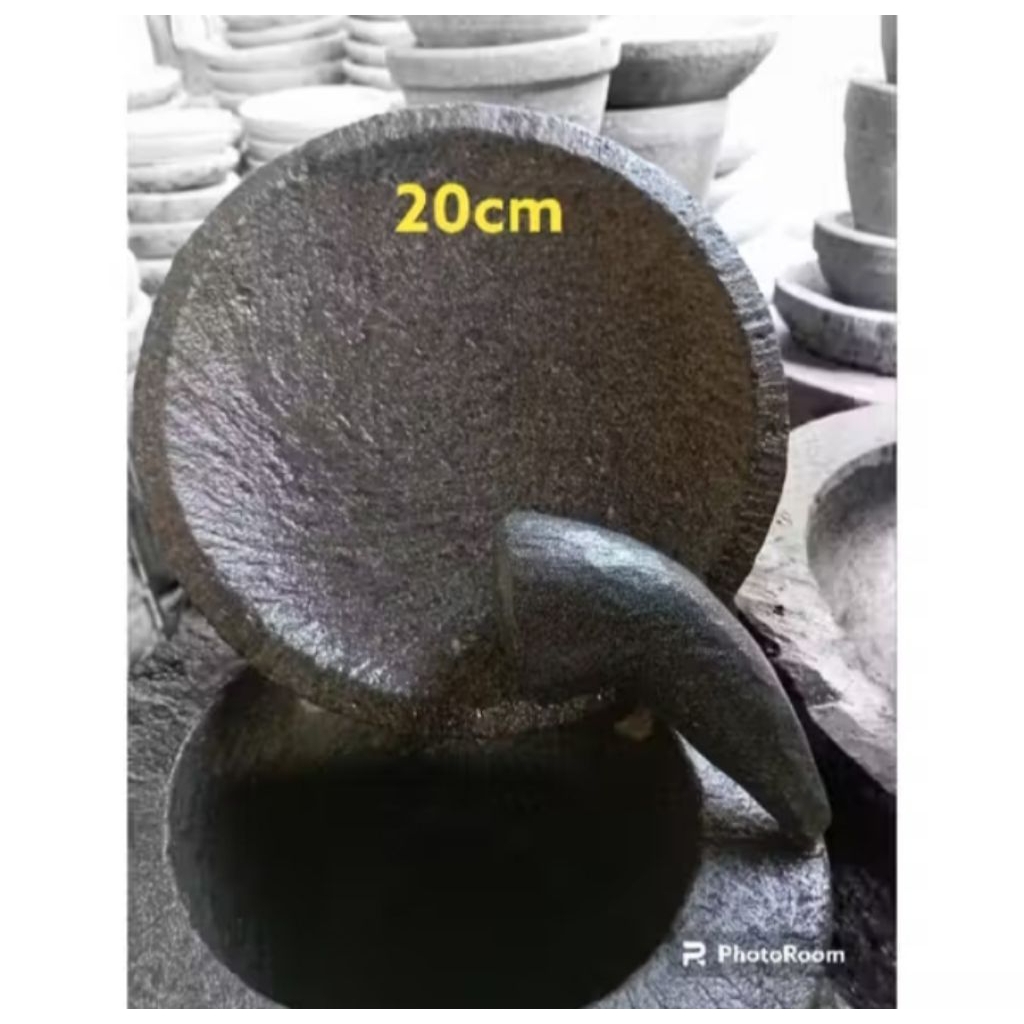 ULEKAN BATU KALI PAHAT ASLI / TUMBUKAN BATU