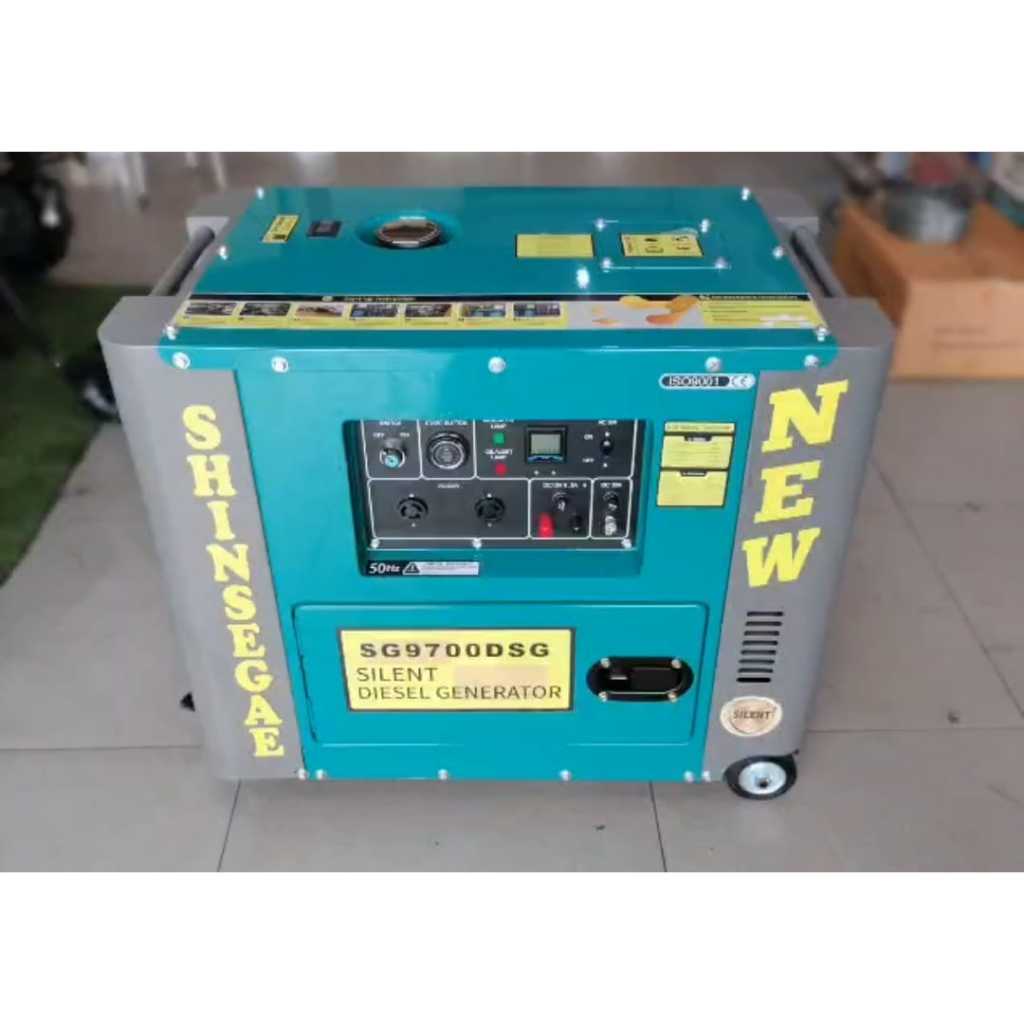 8KVA GENSET SILENT DIESEL GENERATOR 6500W STARTER SHINSEGAE SG9700SG
