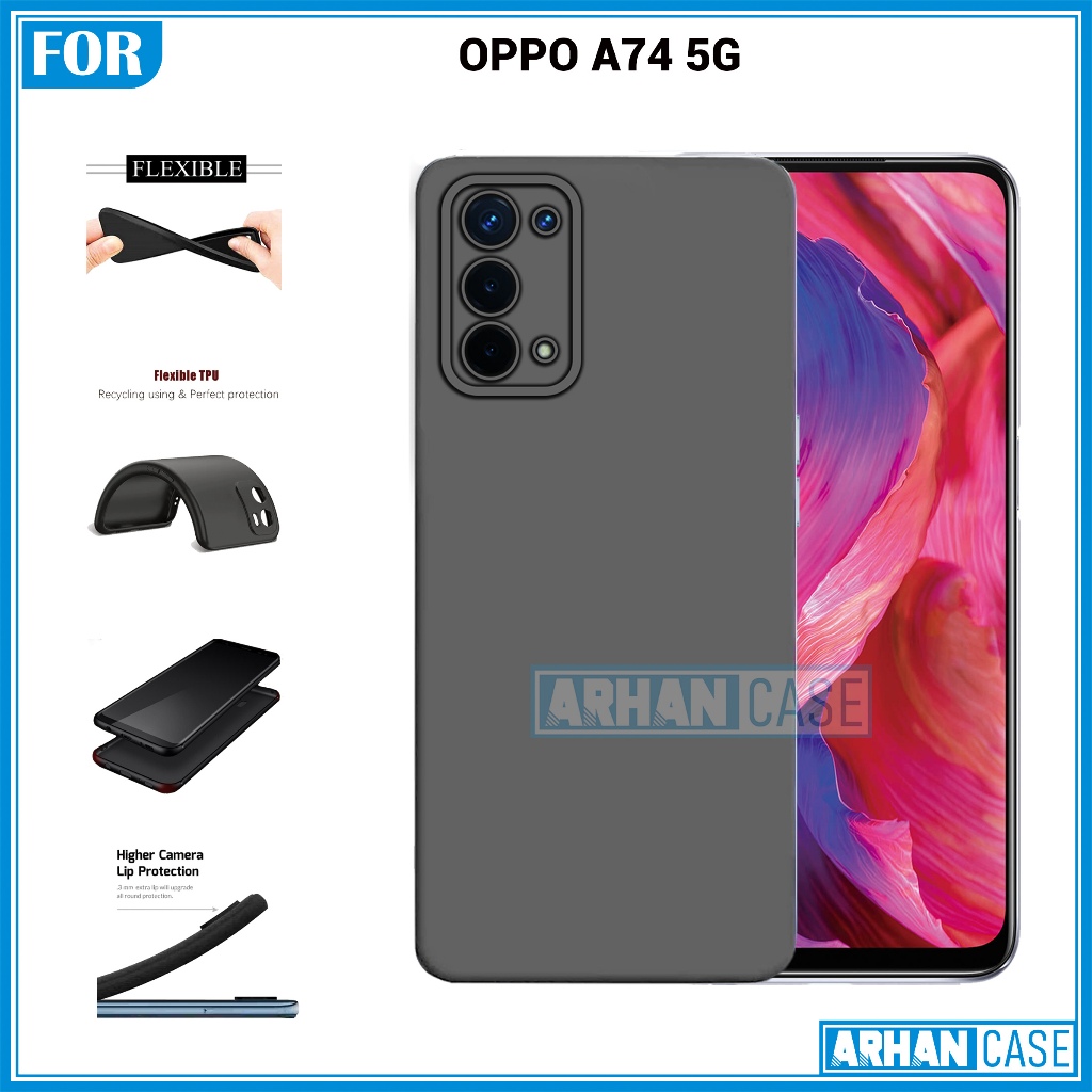 Case Oppo A74 Oppo A74 5G Case Fusion Shockproof Case Pro Camera Black Only Premium