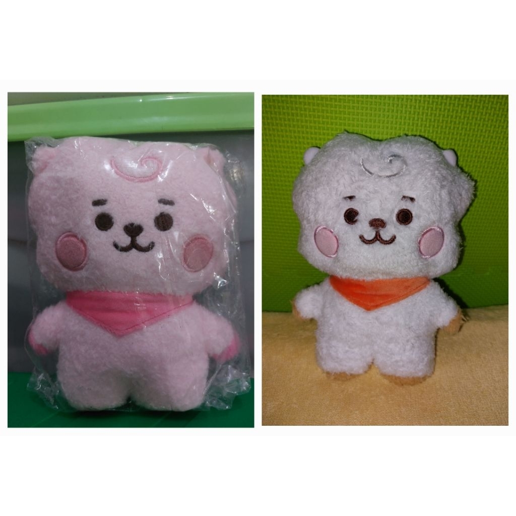 Doll  boneka BT21 RJ Tatton size S pink dan white bts jin official