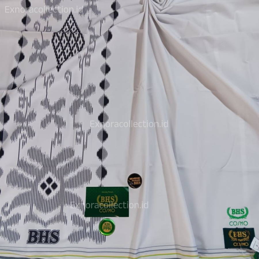 Sarung BHS COSMO PUTIH POLOS | BHS COSMO HITAM POLOS GOLD SILVER