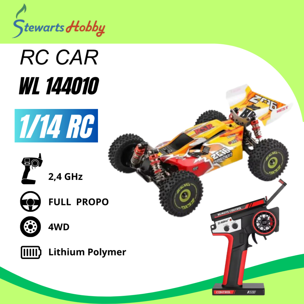 RC Buggy WLToys WL 144010 Brushless 1/14 Metal Chassis 75Km/H RTR