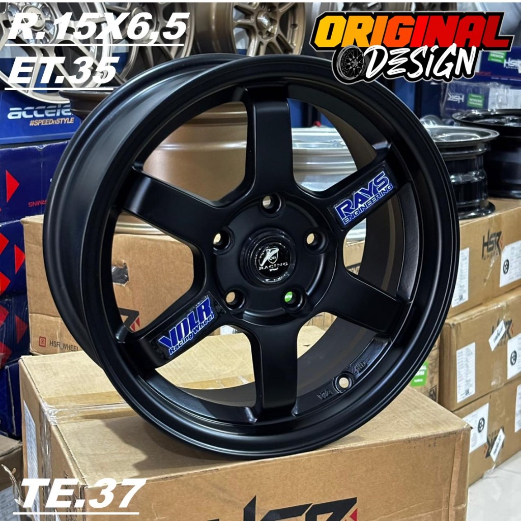 Pelek Racing TE37 Ring 15 Untuk INNOVA, ERTIGA, CARRY, Velg te 37 r15 Pcd 5X114,3