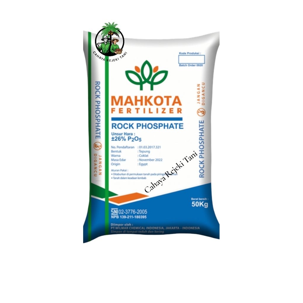 Pupuk Mahkota Rock Phosphate Original 50 kg
