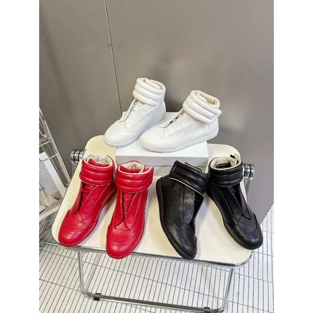 Maison Margiela Future Mid Ankle Sneaker Calfskin Leather Authentic GK