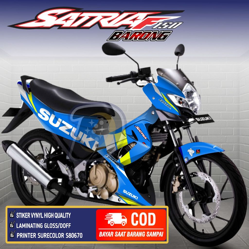 Satria Fu Barong Motorcycle Sticker Striping Satria Fu Barong Decal Suzuki Fu Barong Livery