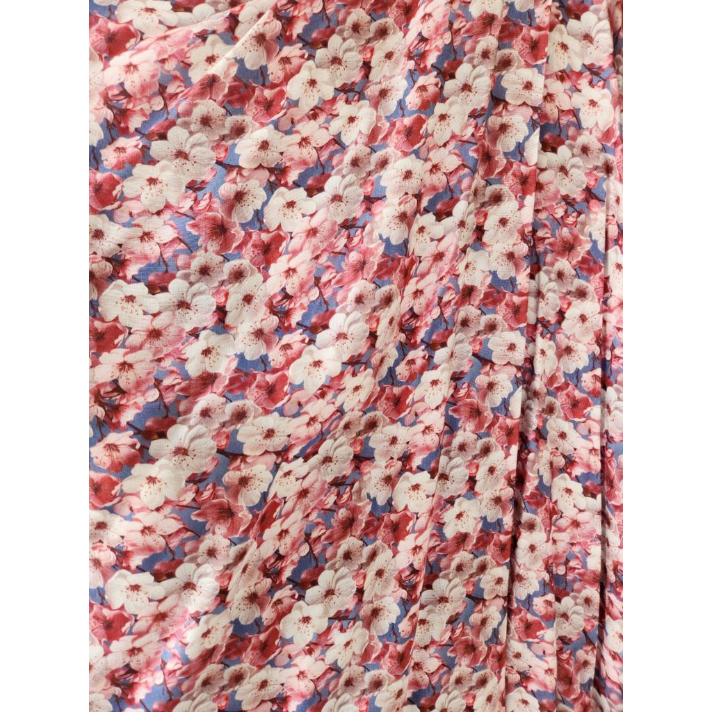 kain bahan katun rayon printing motiv bunga