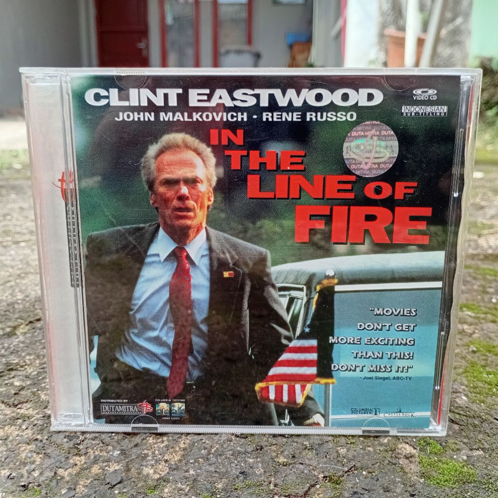 VCD In the Line of Fire Clint Eastwood (1993) Teks Indonesia Original Columbia Pictures VideoCD