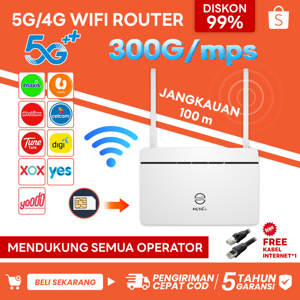 Modem 5G Router WiFi 300Mbps Unlimited SIM LTE || 4G LTE WiFi Router 300Mbps Unlimited Data