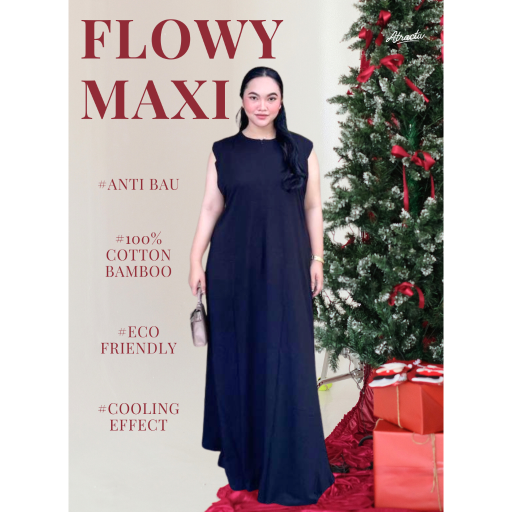 ATRACTIV Dress Kaos Tanpa Lengan Jumbo LD120 LD130 LD142 Manset Gamis Jumbo Inner Dress Hitam Jumbo