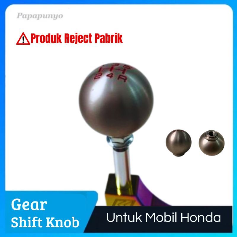 Shift Knob 5 Speed Mobil Honda Manual Knob Bulat Alumunium - Produk REJECT Pabrik