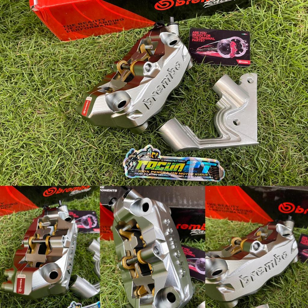 PAKET KALIPER BREMBO M432 CNC RX KING SET BREKET