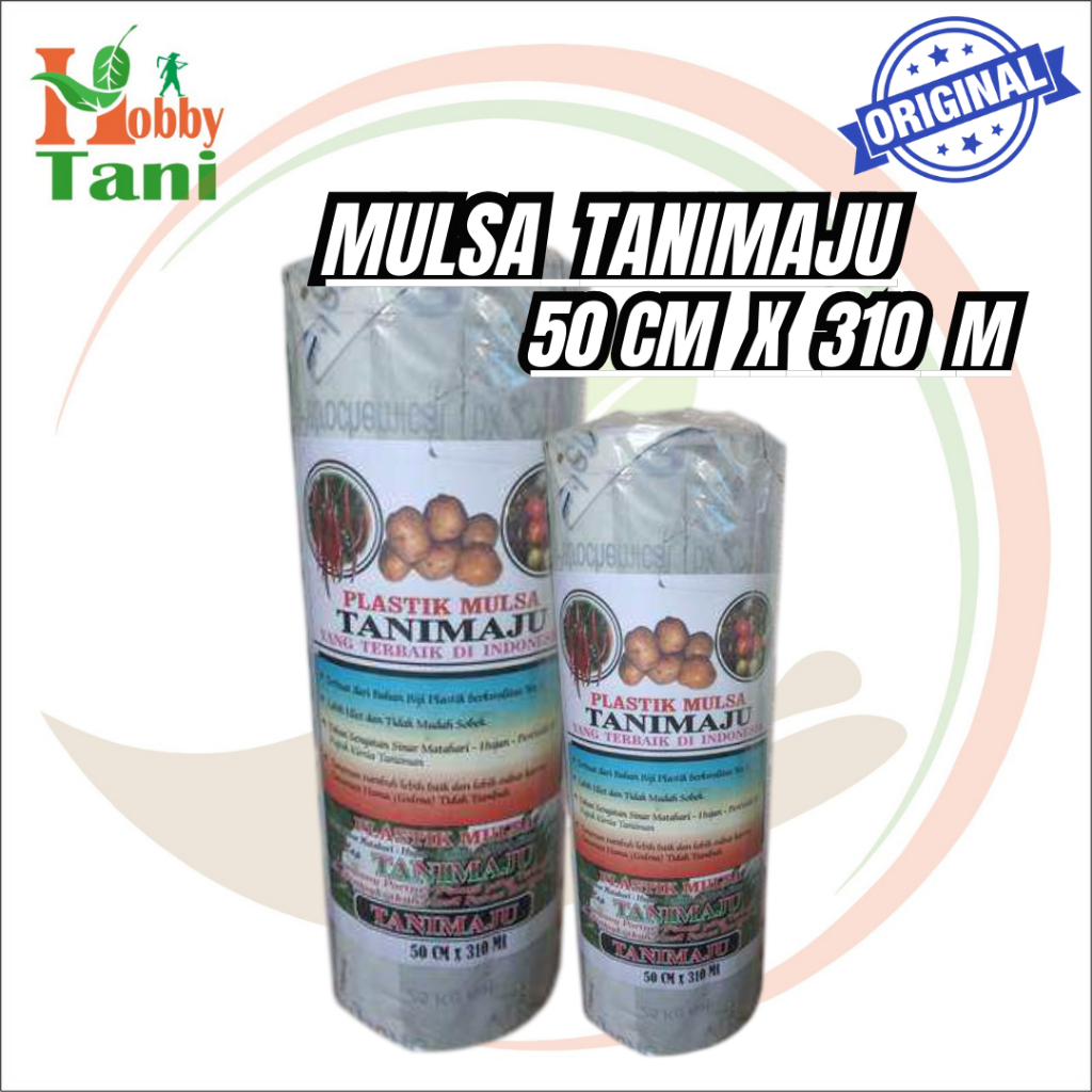 PLASTIK MULSA HITAM PERAK TANI MAJU 50/100 CM X 310 M
