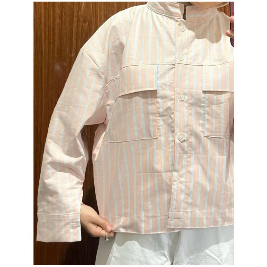 [READY] SHELBY SHIRT PEACH BLUE BY MAIMOUN