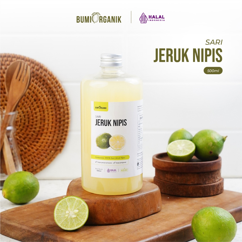SARI JERUK NIPIS MURNI ASLI 100% 500ML BUMI ORGANIK / JERUK PERAS / JERUK NIPIS PERAS MURNI / SARI L