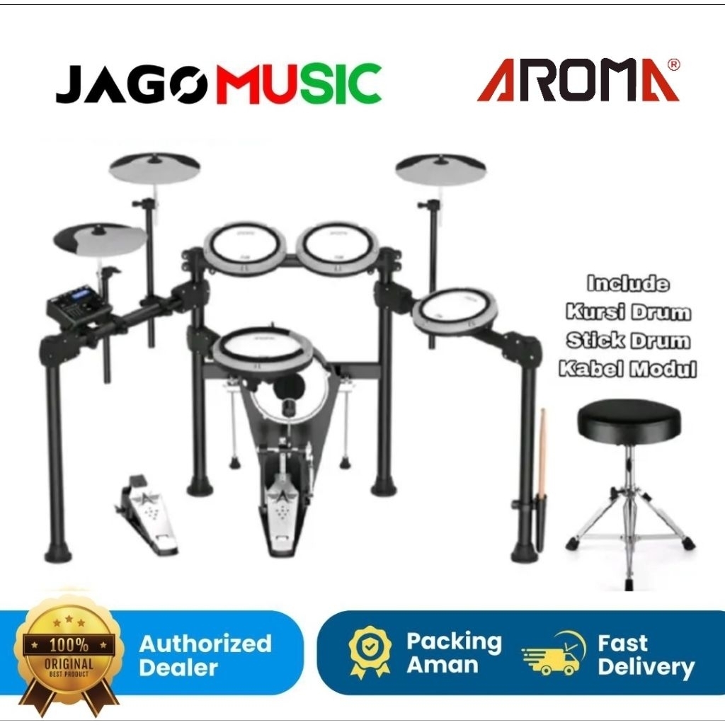 New Drum Aroma TDX-23 II TDX23 II
Drum Elektrik Kit w/ Bluetooth Ori
