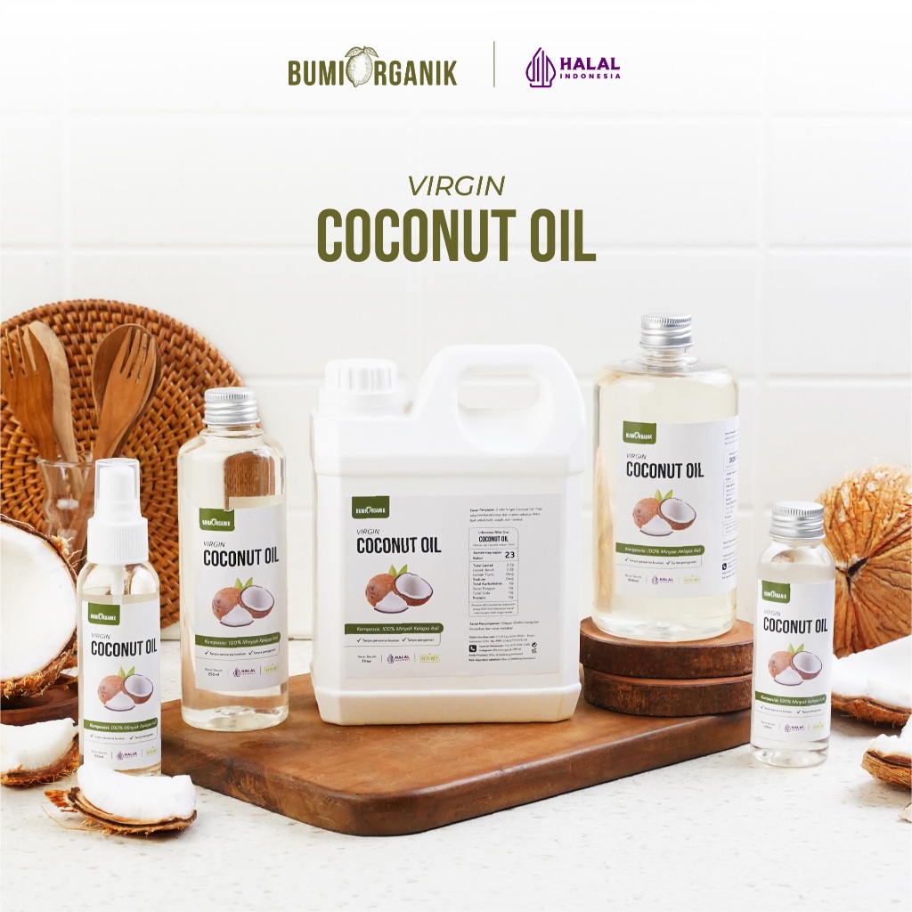VCO VIRGIN COCONUT OIL BUMI ORGANIK / EXTRA VIRGIN OLIVE OIL / MINYAK KELAPA ASLI 100% / VCO ORIGINA