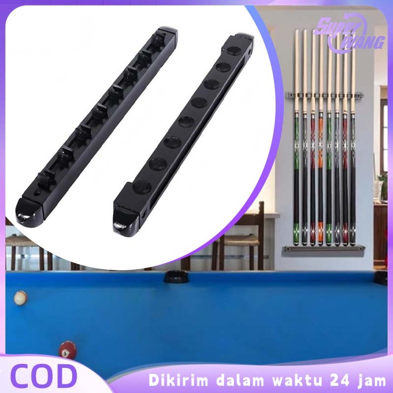 6 Slot Tempat Stik Billiard Dinding Tahan Lama Cue Holder Stick Billiard  Cue Rack Universal
