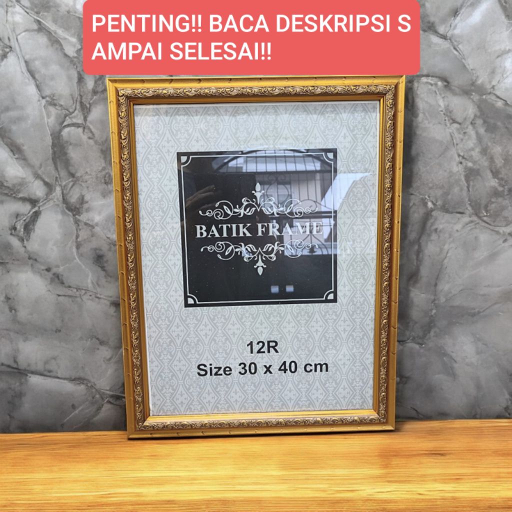 Bingkai/frame/pigura foto 30x40cm/16R/A3.motif ukiran/minimalis.lebar profil frame 3cm.(FREE PAKU)
