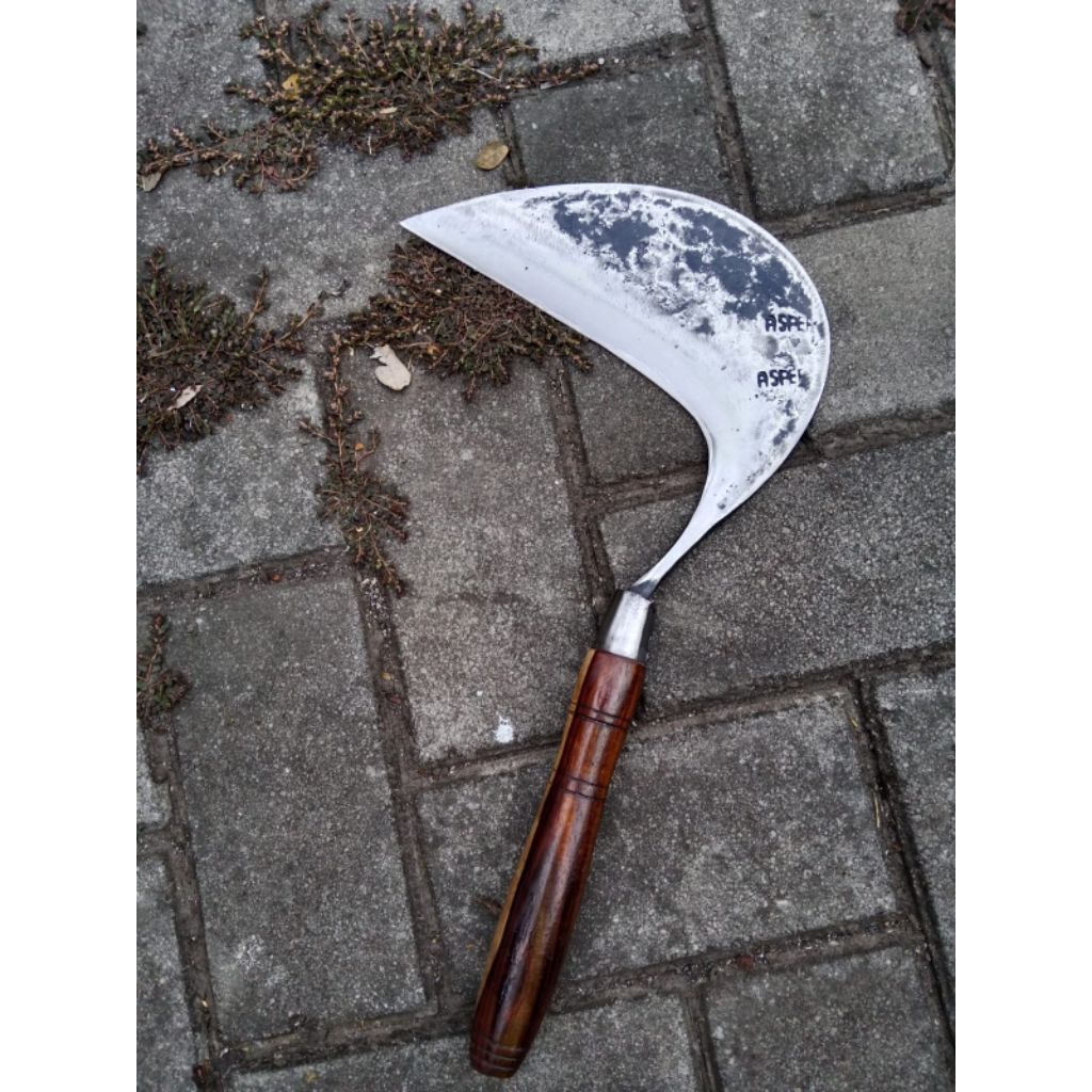 ARIT ASPER Bentuk BANDUNGAN TAJAM - Sabit Rumput & Panen Padi Baja Kuat Tajam Siap Pakai