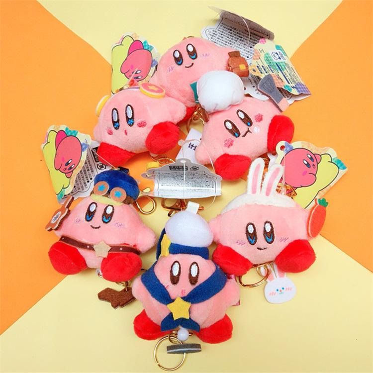 Kirby Plush Keychain | Gantungan Boneka Plush Kirby Nintendo Lucu Gemoy Lembut untuk Tas Aksesori