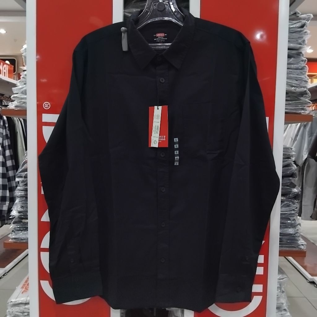 gabrielle kemeja polos lengan panjang regulerfit