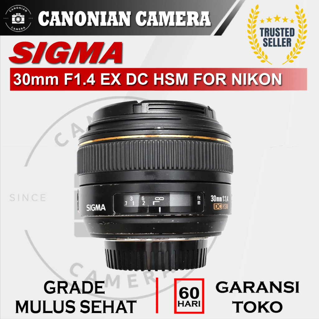 Lensa Sigma 30mm F1.4 EX DC HSM For Nikon DSLR