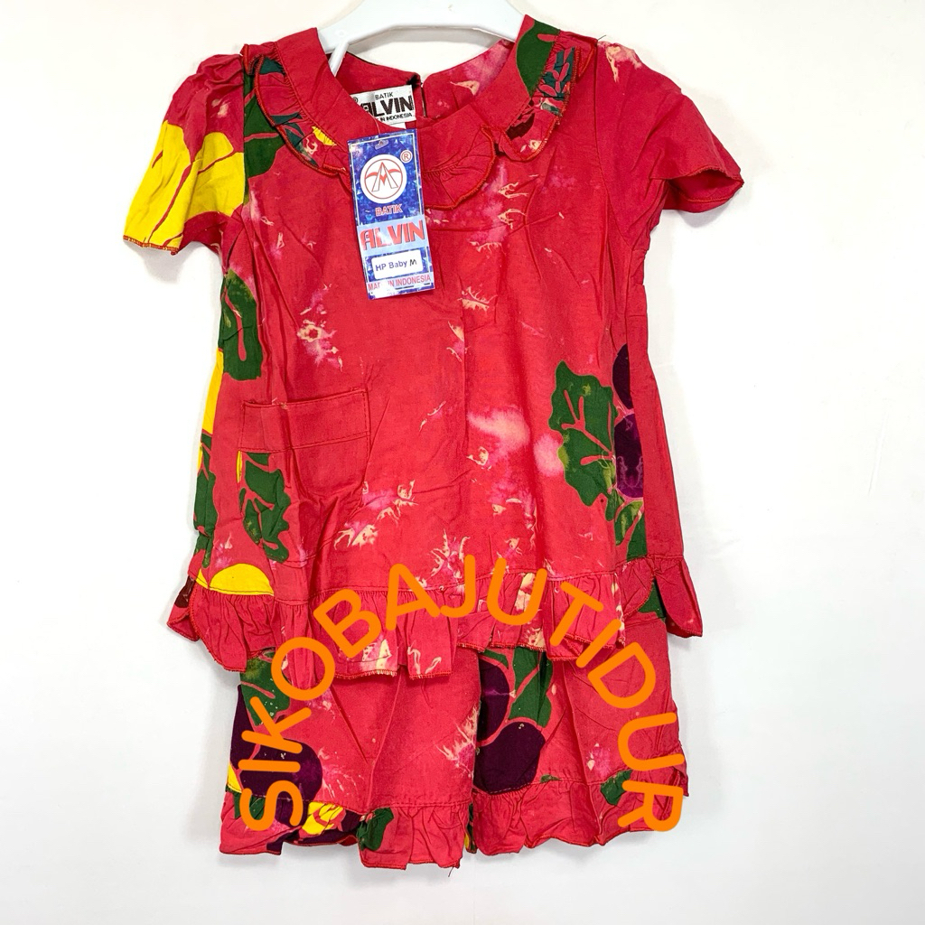 Stelan Alvin Baby 1-3 Tahun | Stelan Batik Alvin Anak Perempuan | Stelan Batik Anak Perempuan