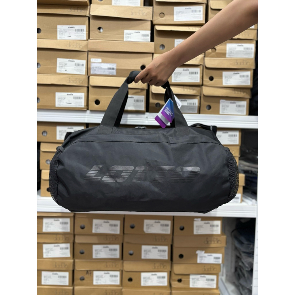 TAS LOTTO DELHI GYM BAG BLACK LOTTB241115B TAS GYM TAS SERBAGUNA ORIGINAL BAG