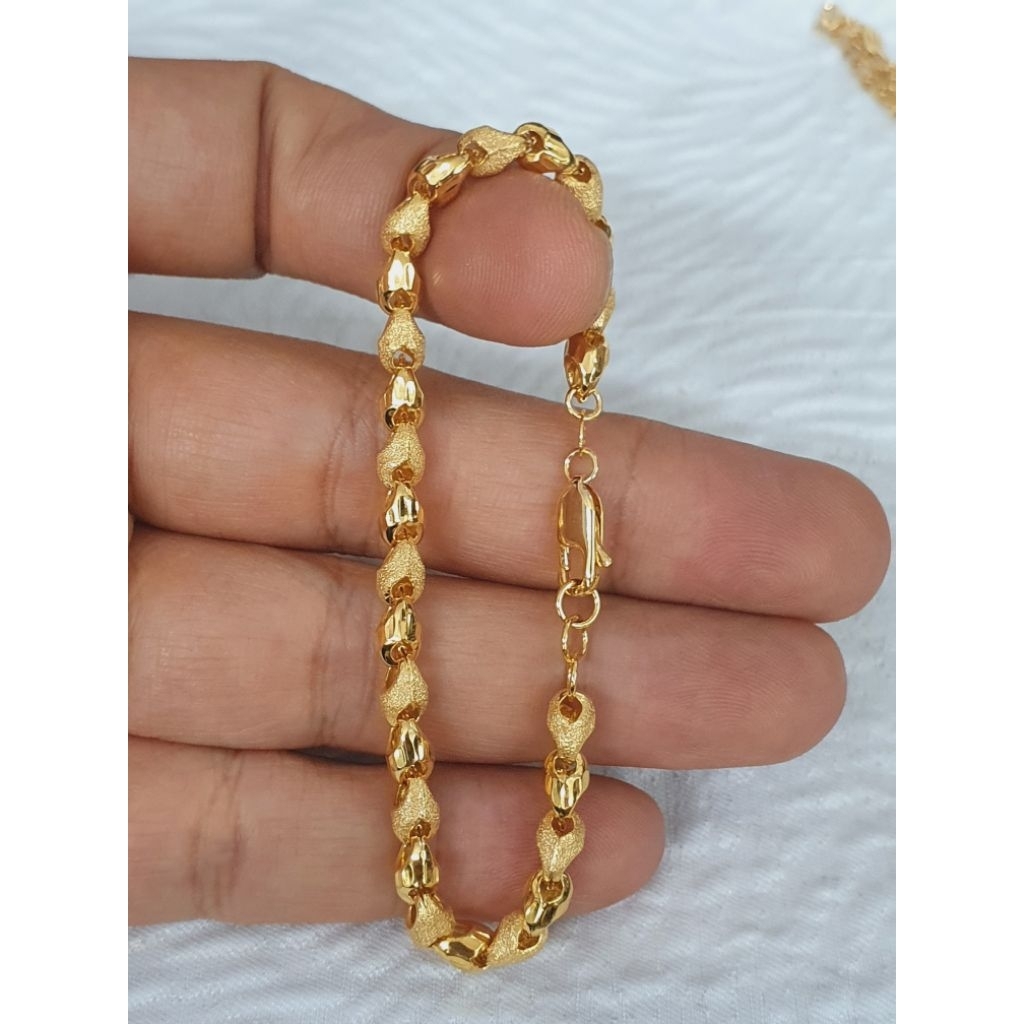 gelang medan tanpa mata variasi emas 70% 700 70 % 16k