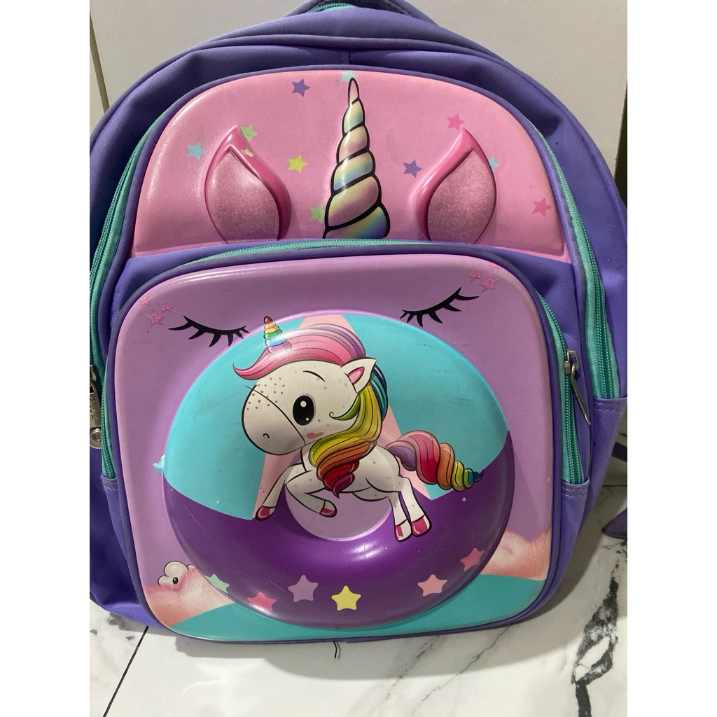 Preloved tas unicorn purple