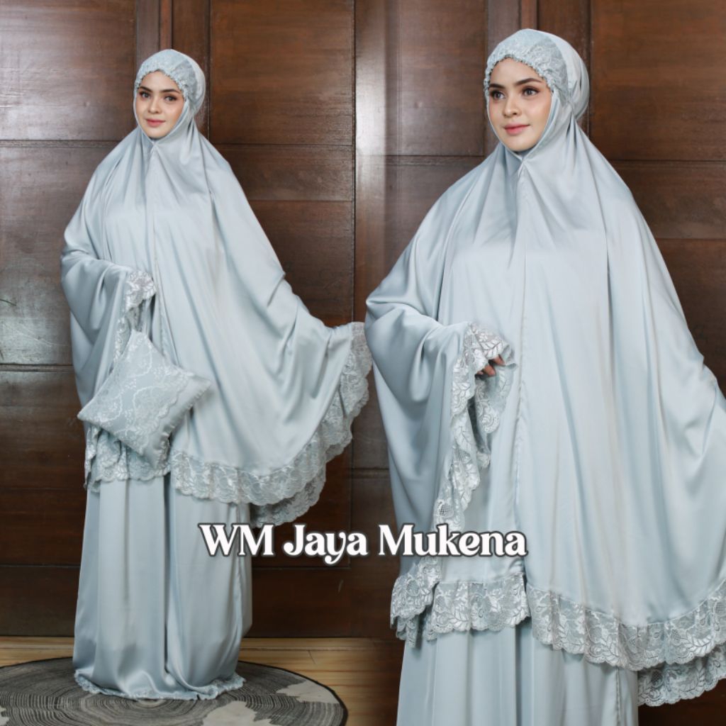 WM jaya Mukena silk bordir Khadijah Mukena dewasa Khadijah super lembut jumbo