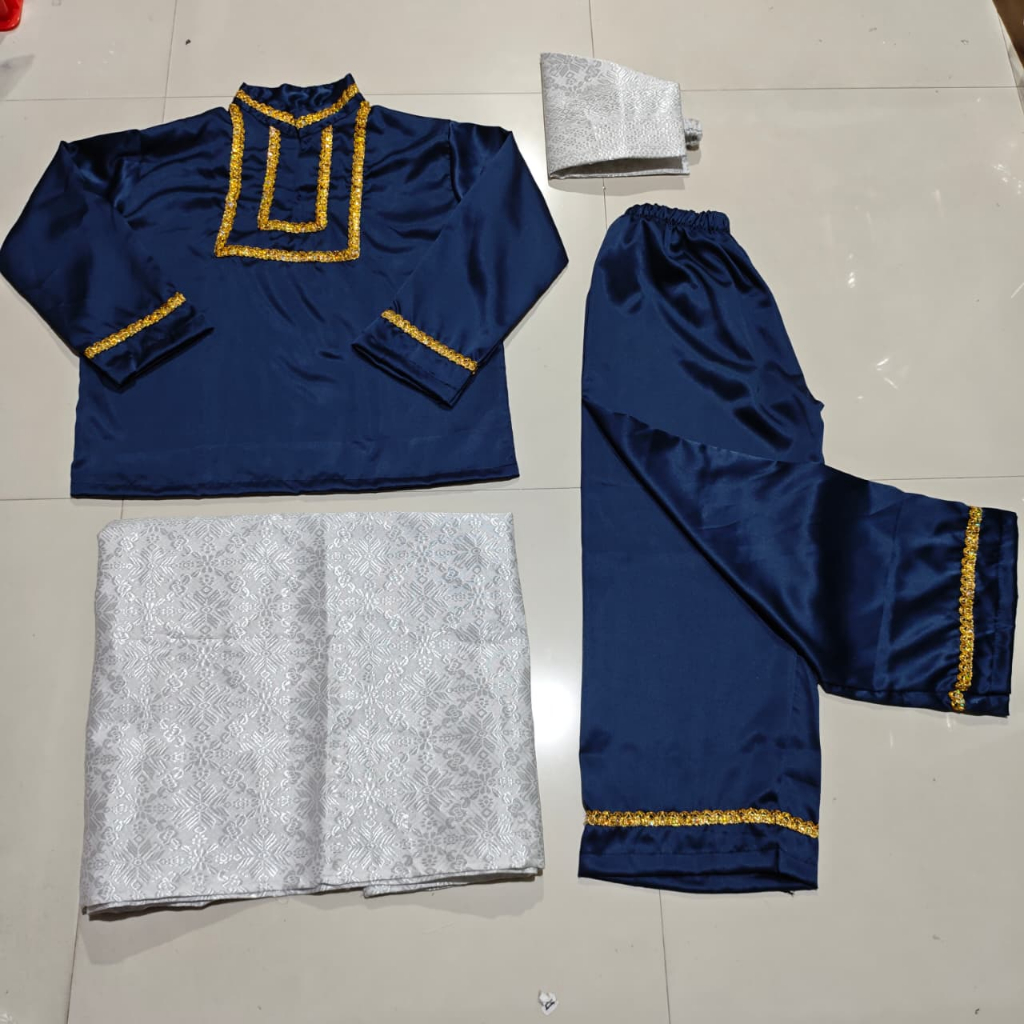 Setelan Baju Anak Laki Laki Adat Palembang Songket / Busana Songket Anak Laki Laki Melayu