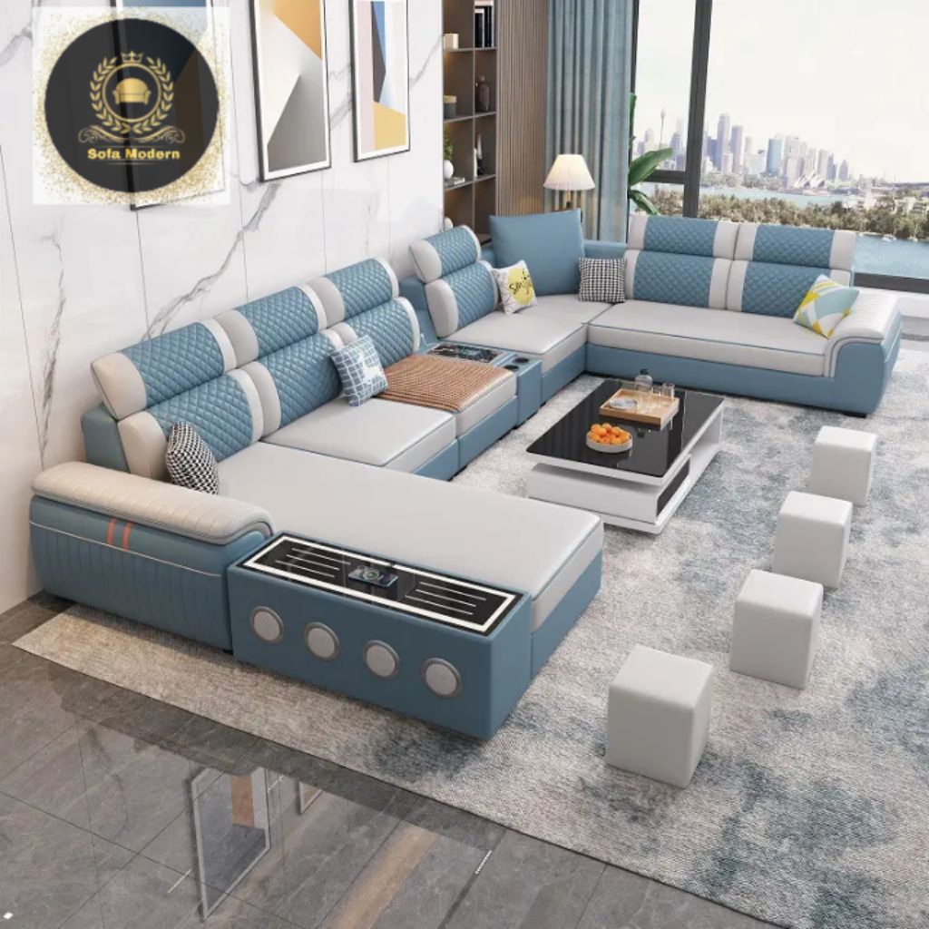 Sofa Letter U Ruang Tamu Keluarga Model Terbaru