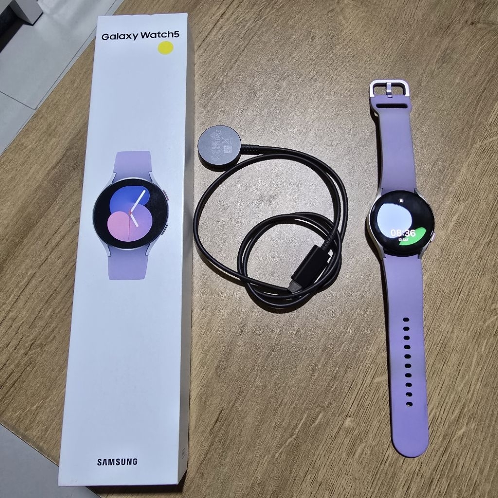 samsung galaxy watch 5 second bekas ungu lilac