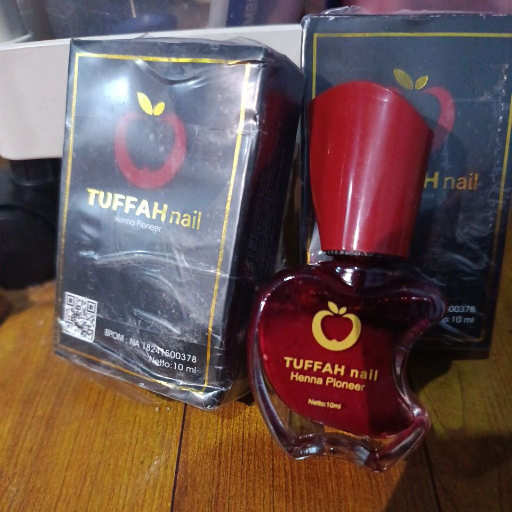 -KUTEK TUFFAH NAIL HENNA SAH WUDHU FRIENDLY Warna Maroon, Sah Sholat & Halal, Tahan Lama