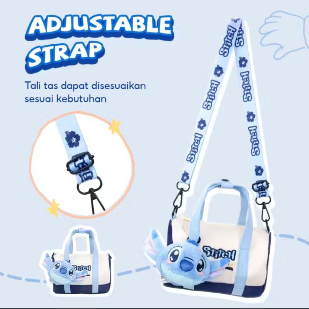 OHSOME X DISNEY ORIGINAL STITCH baru tas Stitch selempang biru