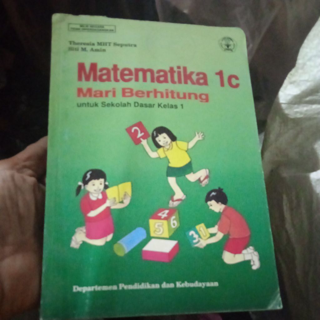 buku Matematika 1c mari berhitung, untuk SD kelas 1, buku original jadul