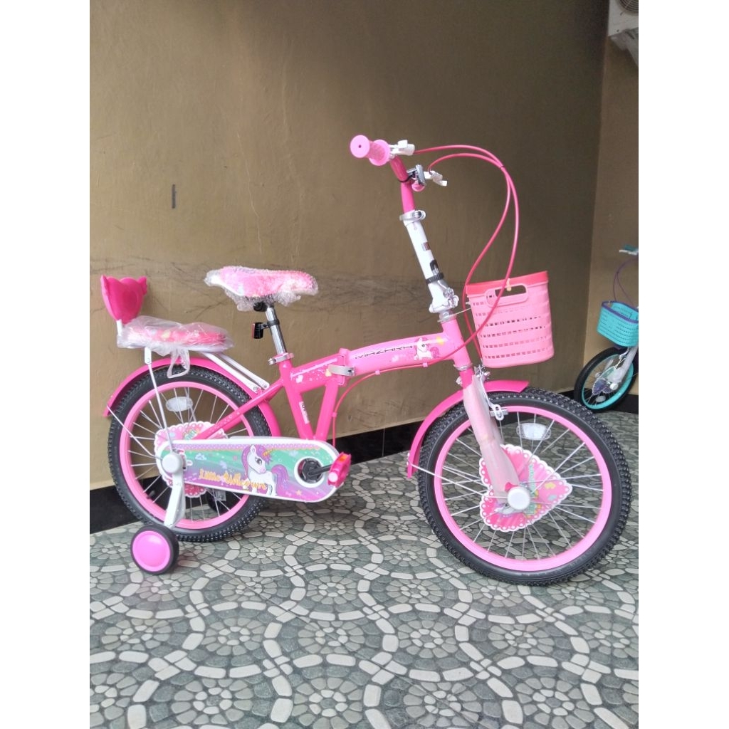 SEPEDA LIPAT ANAK MAZARA UKURAN 16 INCH KERANJANG/SEPEDA LIPAT/SEPEDA LIPAT 16/SEPEDA LIPAT ANAK/SEP