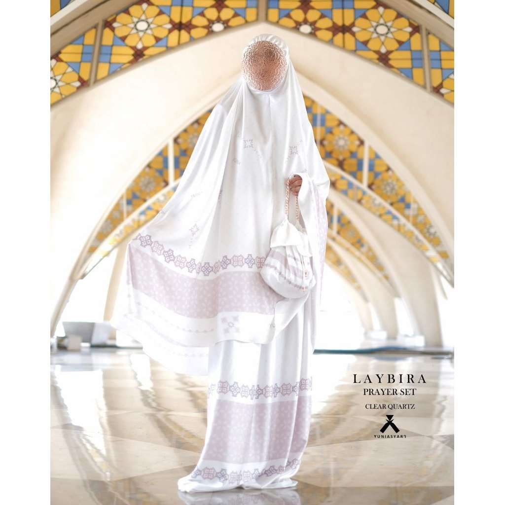 MUKENA CLEAR QUARTZ series LAYBIRA PRAYERSET BY YUNIA SYAR'I