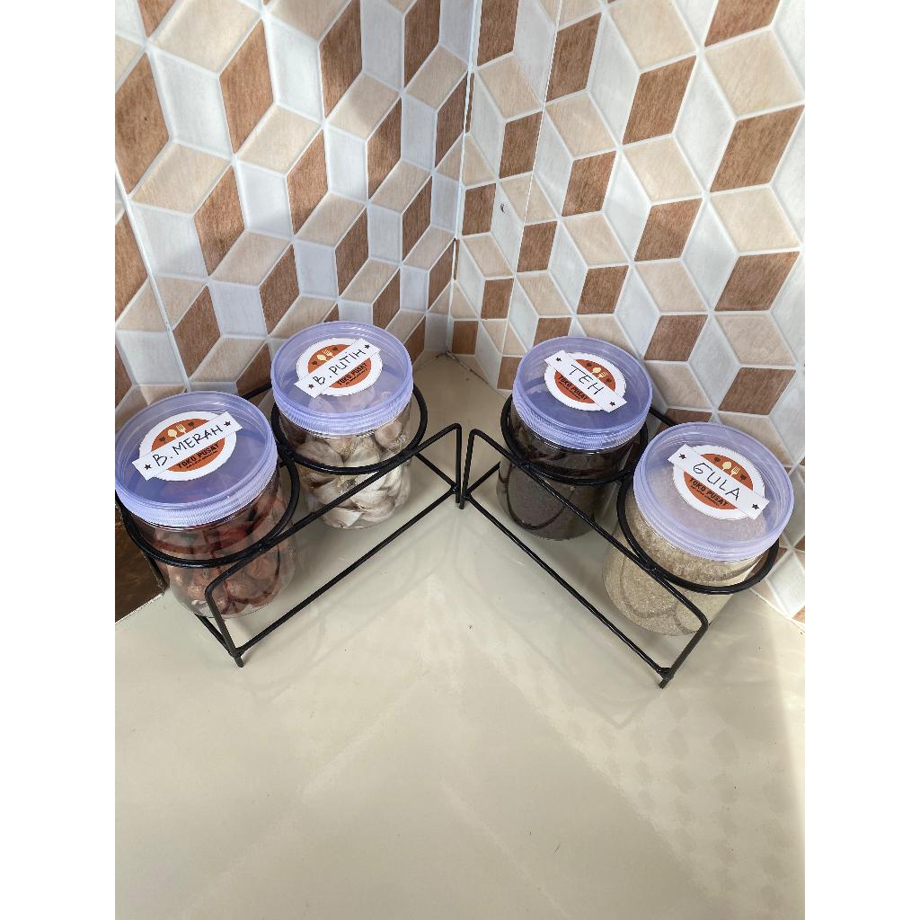 Rak Dapur / Rak Bumbu Dapur / Set Toples / Rak Bumbu Dapur Set Toples Isi 2 / Rak Serbaguna / Rak Es