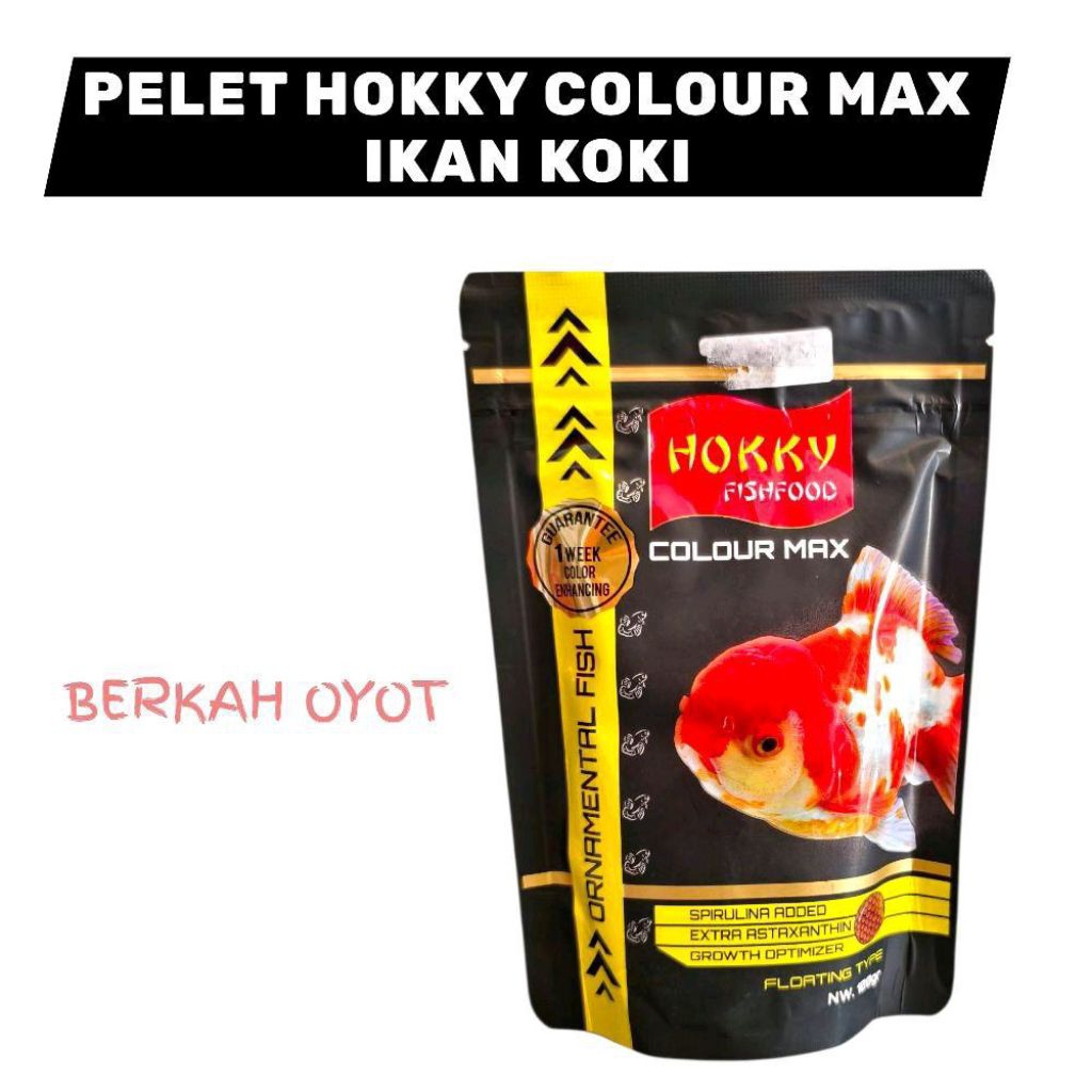 HOKKY COLOUR MAX PELET IKAN KOKI UNTUK MENAIKKAN WARNA PELET IKAN KOKI paka nikan maskoki